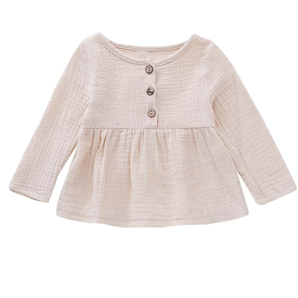 

child dress party cute Toddler Newborn Baby Girls Long Sleeves Button Princess Dress Clothes 2019 roupa infantil menina #sg