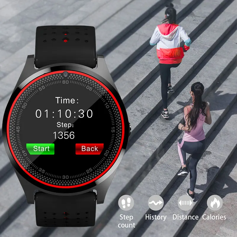 Умные часы для мужчин android SmartWatch поддержка sim карты TF Телефон Вызов Push Сообщение