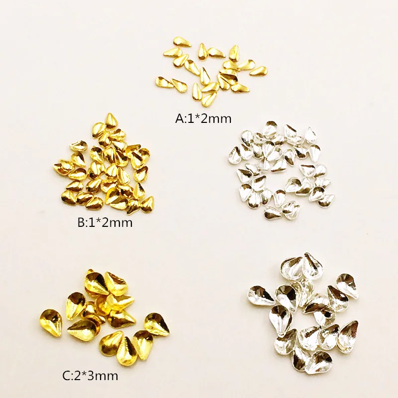 

500pcs/pack New 3D Nail Art Decoraiton Metal Nail Supplies Japanese Mini Stud Rivet Kawaii Drop DIY Charm Nail Tools
