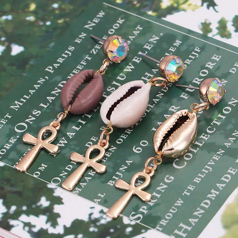 Oorbellen drop earrings for woman Pendients cross earrings (6)