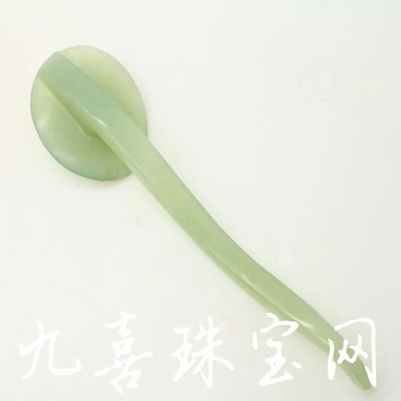 1 Pcs natural light green jade guasha board massage tool facial treatment scraping tool for body health care 1 Pcs natural light green jade guasha board massage tool facial treatment scraping tool for body health care