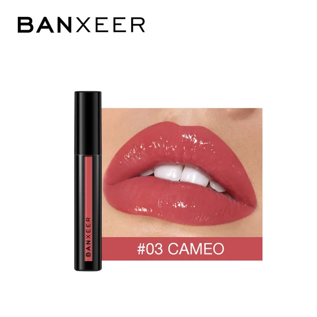 BANXEER блеск для губ увлажняющий 8 цветов Жидкий блеск для губ Макияж ослепляющий цвет водяная помада лак без матового для макияжа, косметика для губ - Цвет: 03