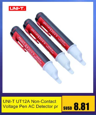 UNI-T UT12B электрическая ручка для проверок Бесконтактный 50/60Hz детекторы напряжения переменного тока электрическая ручка для проверок Авто