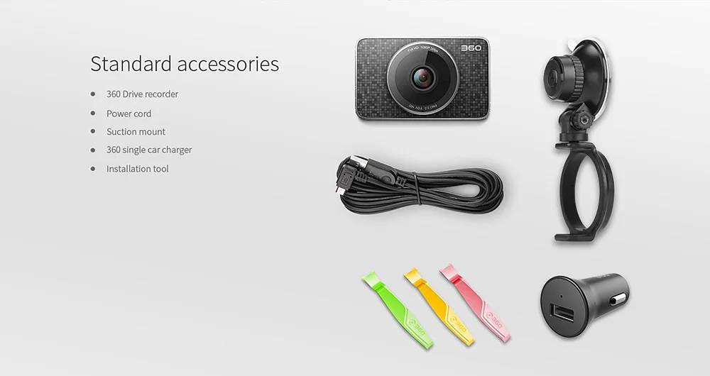 360 J511C 1080P Car DVR 3.0 165 Degree Ambraella A12 3.0MP Car Camera WDR Night Vision Detector WIFI Dashcam with 16G Card (12)