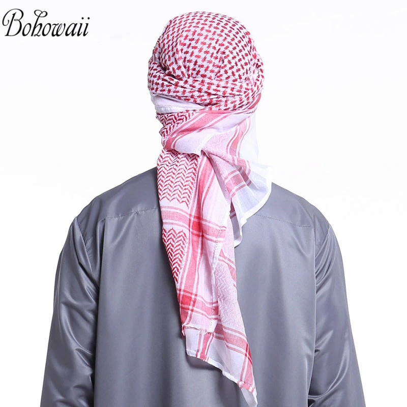 BOHOWAII Muslim Caps for Men Keffiyeh Turban Homme Islam Jewish Hijab  Clothing Accessories Plaid Stripe Long Headscarf Scarf|Islamic Clothing| -  AliExpress