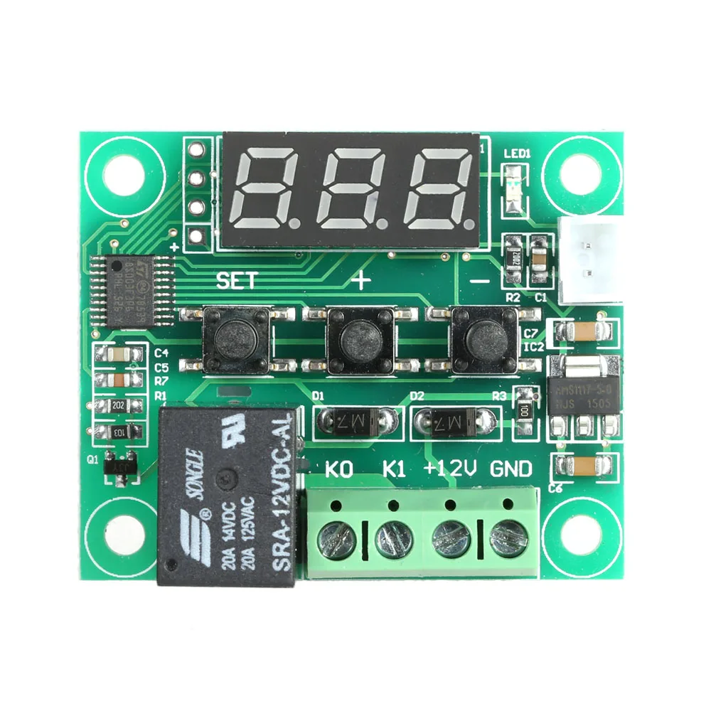 Цифровой мини термостат DC 12 В Температура модуль контроллера termometro Digitale термометр estacion metereologica