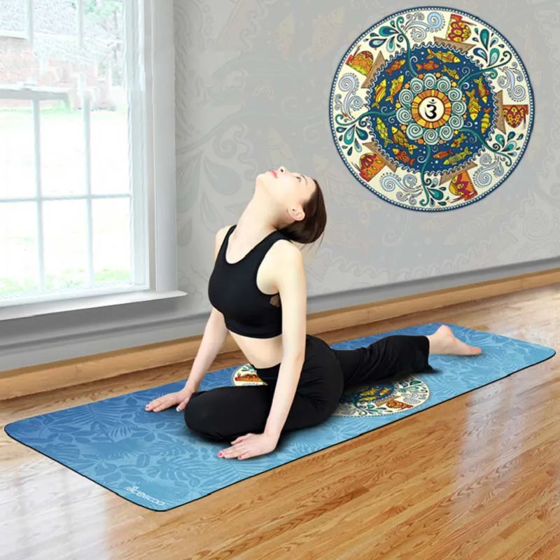 Переносной-скольжение переносной Мат для йоги ультратонкий складной пилинг путешествия Фитнес Упражнение замша йога одеяло с сумкой для