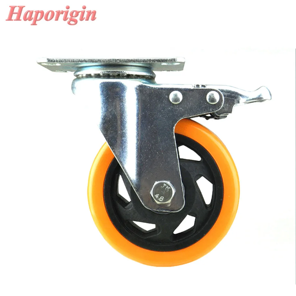 Cisza 4''Swivel Kwiat-Koła Kółka Przemysłowe Castor Uniwersalne Koła Toczenia Ciężkich Kółka Półka PCV Podwójne Łożyska Hurtownie