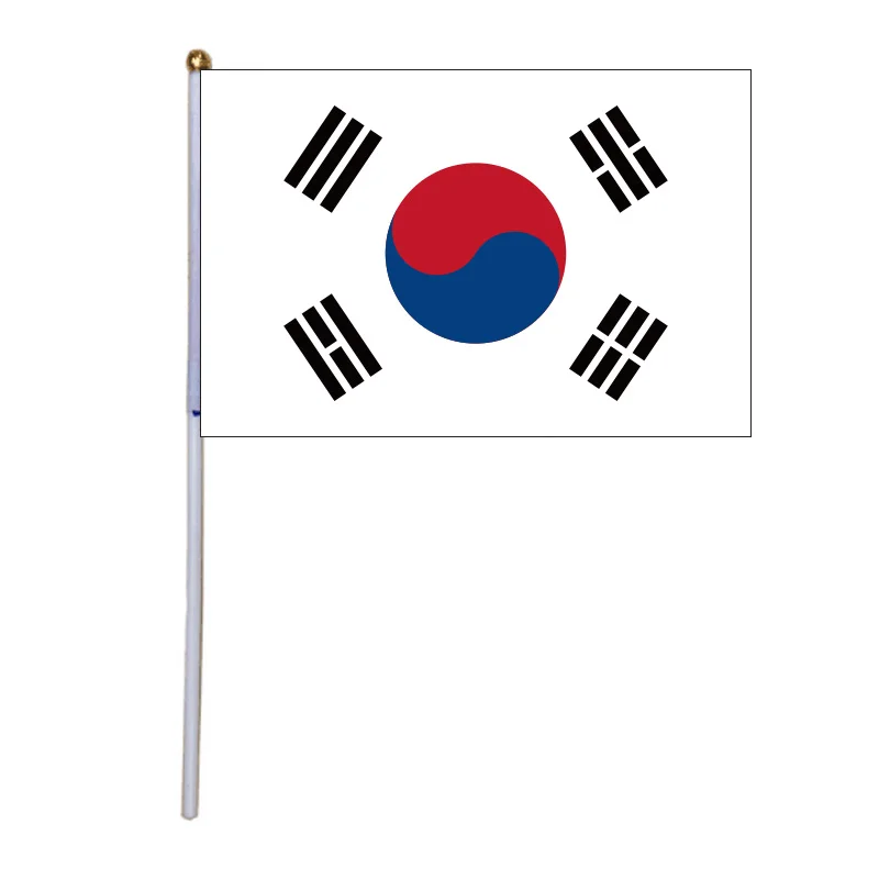 xvggdg 100 шт. 14*21 см корейский ручной Флаг волна флаги Автомобильный флаг корейский флаг баннер