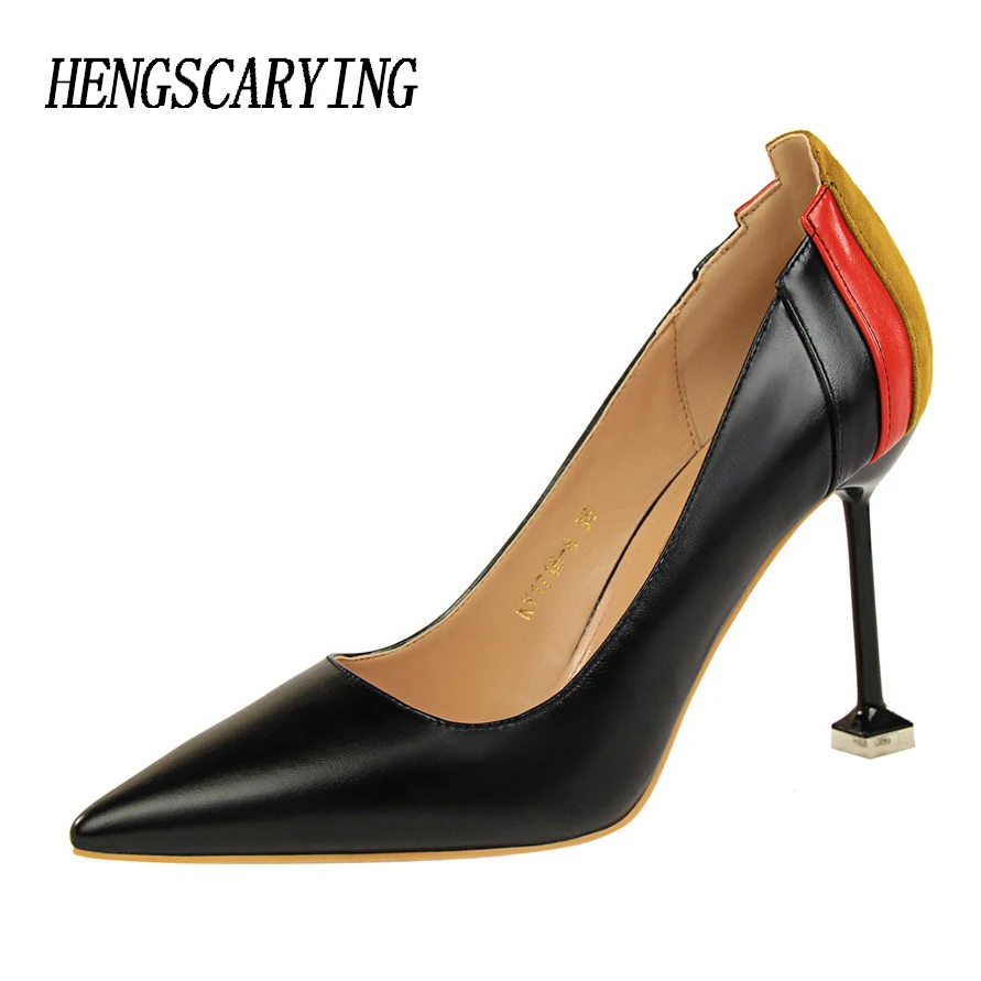 HENGSCARYING Brand Women 10cm Thin High Heels Pumps Pointed Toe 2018 ...