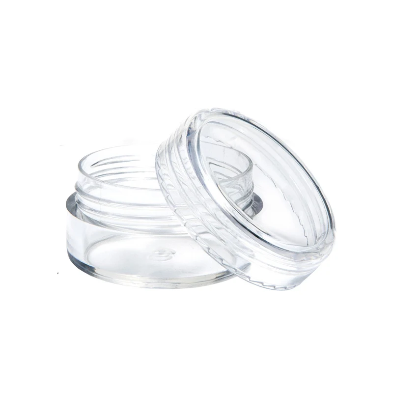 

50Pcs Cosmetic Containers Clear Empty 5 Gram Plastic Pot Jars