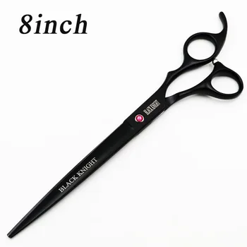 Tijeras profesionales de peluquería BLACK KNIGHT, tijeras de peluquero de corte de 8 pulgadas, tijeras para mascotas