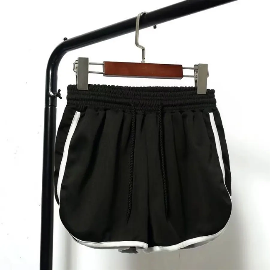 Casual Cotton Elastic Waist Loose Shorts Women Striped Thin Comfortable Shorts Sports Run Summer Korea Style Female Shorts New
