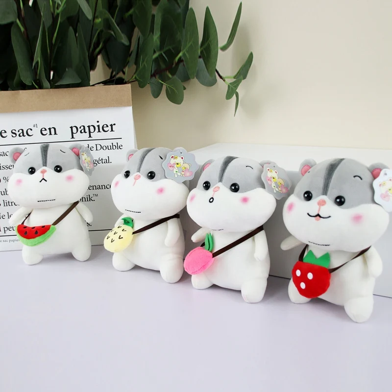 Новые милые фрукты хомяк плюшевые игрушки мягкие Kawaii Плюшевые подушки клубника арбуз ананас персик в форме куклы Детский подарок