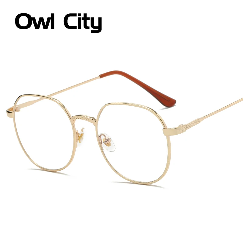 

Fashion Gold Metal Frame Eyeglasses For Women Female Vintage Glasses Clear Lens Optical Frames de grau