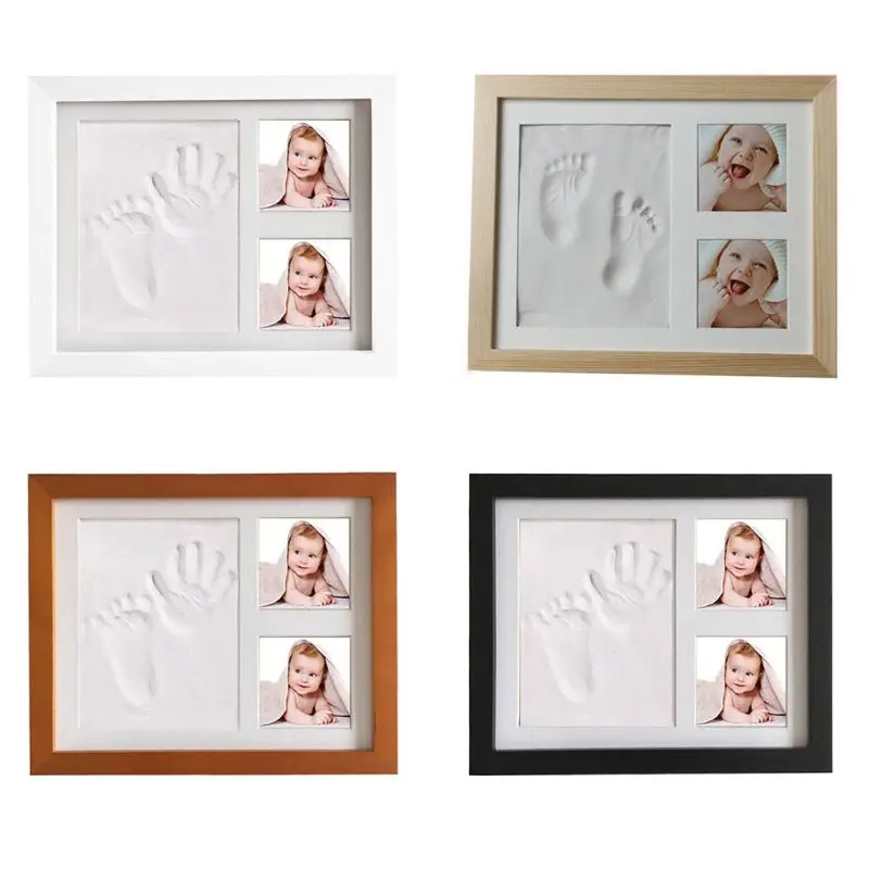 

Baby Children Kids Hand Finger Foot Print Clay Mud Set Photo Picture Keepsake Frame Kit Gift