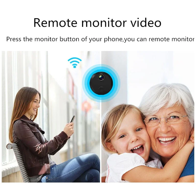Мини камера 1080P Wifi IP Сетевая сенсор Инфракрасное Ночное Видение Поддержка