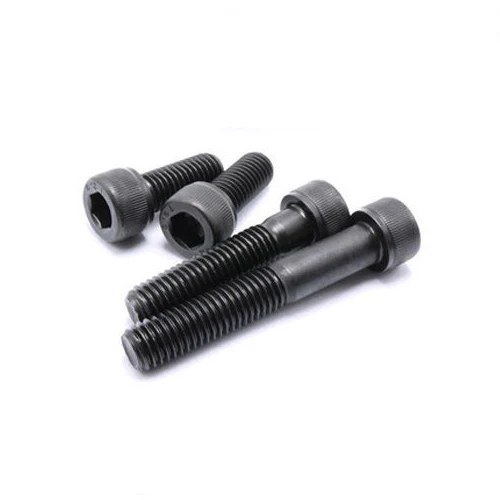 M7 Allen Bolt Hex Socket Knurled Cap Head Screw Steel Bolts Screws M7 x 40mm (5Pcs) Blackin