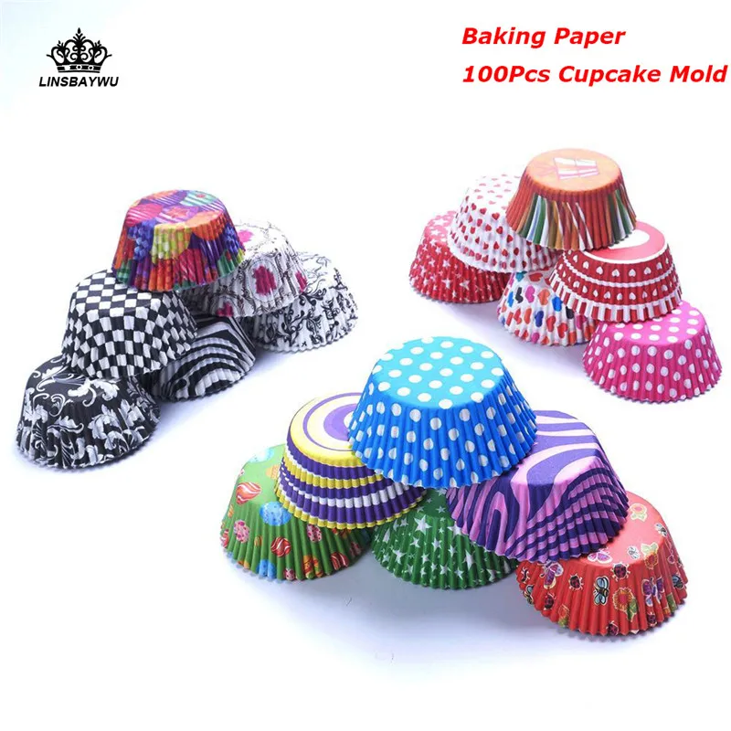 100Pcs/set Eco Friendly Grease-proof Paper Cup Cake Wedding Utility Cake Baking Paper Cup Muffin Cases Home Party 100Pcs/set Eco Friendly Grease-proof Paper Cup Cake Wedding Utility Cake Baking Paper Cup Muffin Cases Home Party