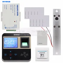 DIYSECUR Fingerprint 125KHz ID Card Reader Electric Drop Bolt Lock Door Access Control System Kit + Door Bell