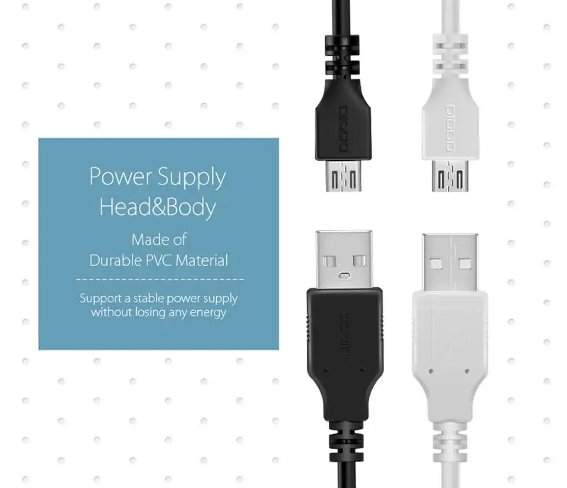 Высокое качество Digoo DG-BB-13MW 9.99ft 3 метра длиной Micro USB прочный зарядный кабель питания для IP камеры устройства