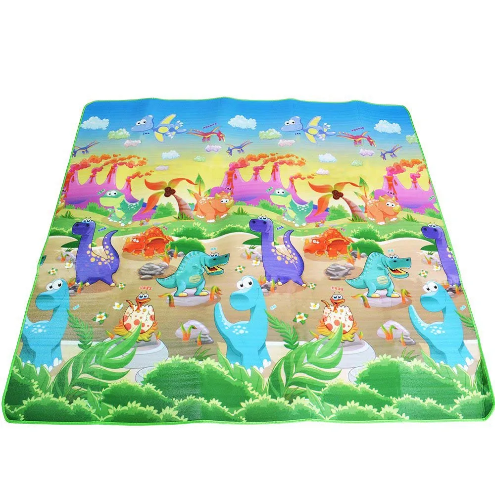  Baby Play Mat 0.5cm Thick Crawling Mat Double Surface Baby Carpet Rug Animal Car+Dinosaur Developin