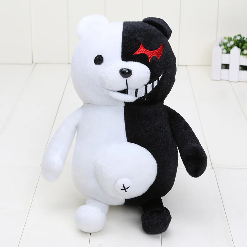 DanganRonpa плюшевые аниме игрушки Dangan Ronpa monokuma моно милый черный и белый медведь школа главный плюшевые куклы - Цвет: 27cm 340