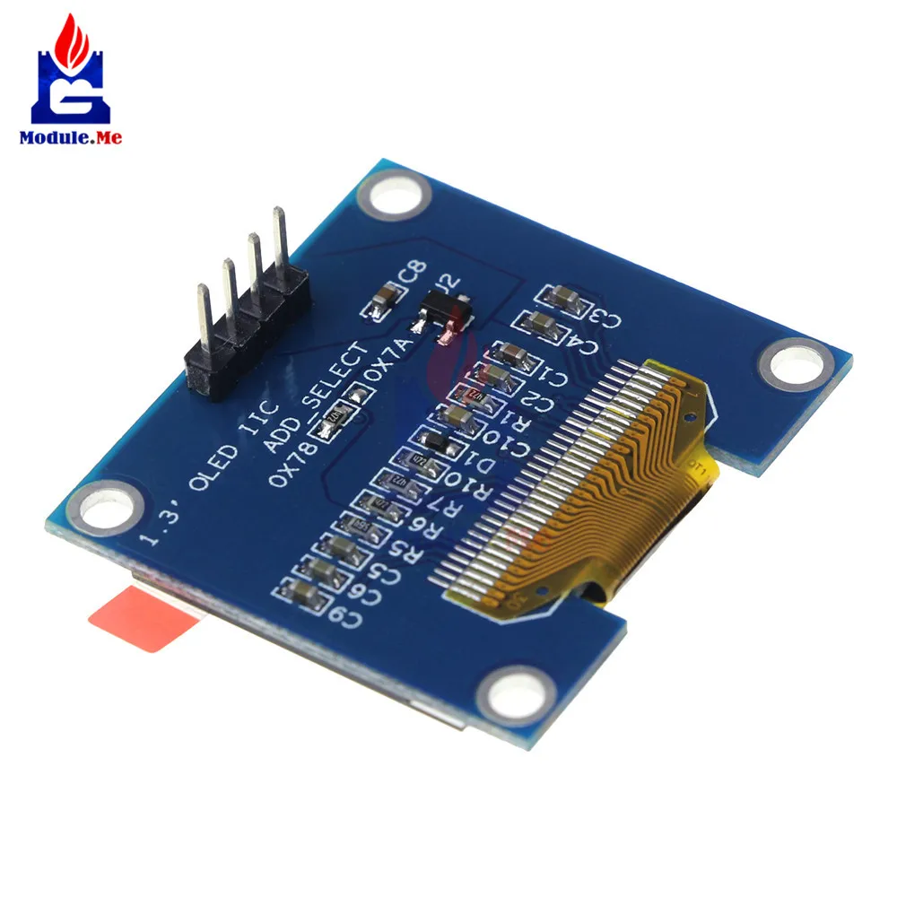 4PIN 1,3 "1,3 дюймов IIC I2C серийный 128x64 SSH1106 OLED ЖК-дисплей Дисплей белый Экран модуль для Arduino 12864 ЖК-дисплей Экран доска 4 PIN