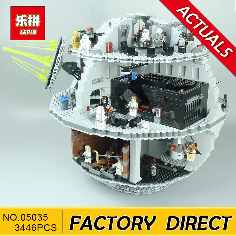 Lepin 05035 Star Set Wars Death Star 3804pcs Building Block Bricks Toys Kits Compatible legoed with 10188 Children Educational bela 10464 star wars death star final duel bricks building block compatible with lepin