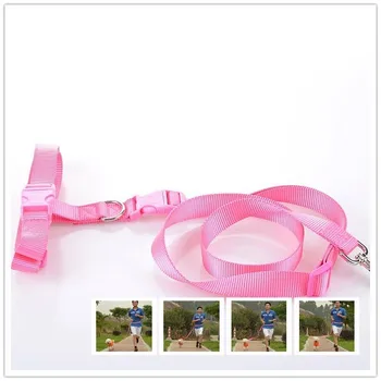 

FG16 Free shipping New Waist Pet dog leash Running Jogging Puppy dog lead collar sport adjustable walking leash for T