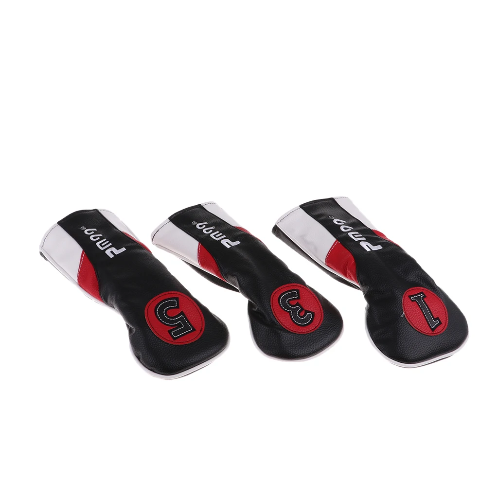 3 قطعة قسط بو نادي الغولف Headcovers #1 3 5 سائق الخشب الممر السالك رئيس أغطية حماية حماة-العالمي صالح