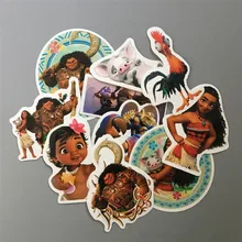 50 sztuk/worek Moana naklejki Boneca zabawna naklejka Vaiana naklejka na samochód Laptop rower motocykl Notebook wodoodporna naklejka ścienna