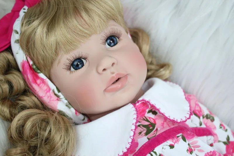 60 см силиконовая кукла-Реборн, игрушки 24 дюйма, виниловые куклы принцессы для маленьких девочек с плюшевым Кроликом, подарок на день рождения, игровой дом