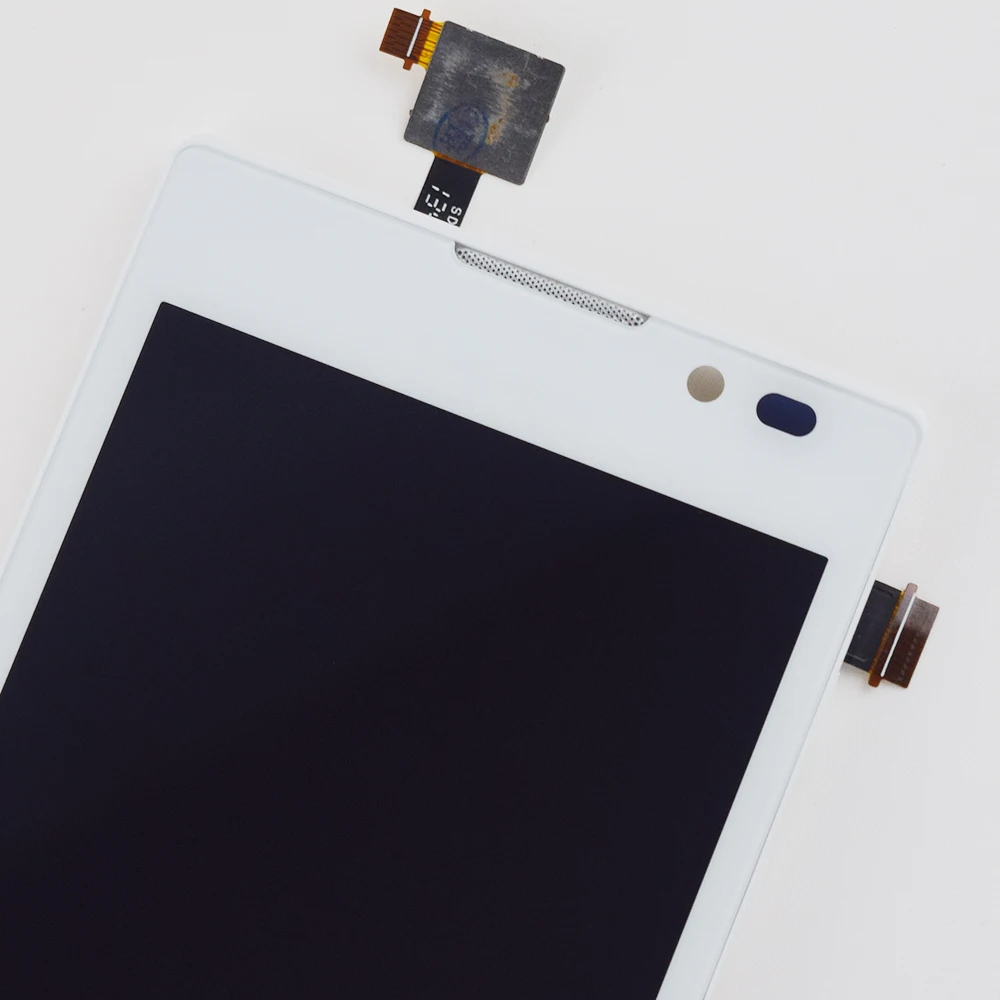 Najtaniej Dla Sony Xperia C S39H S39 C2304 C2305 LCD monitor ekran + czujnik szkło ekran dotykowy Digitizer zgromadzenia rama