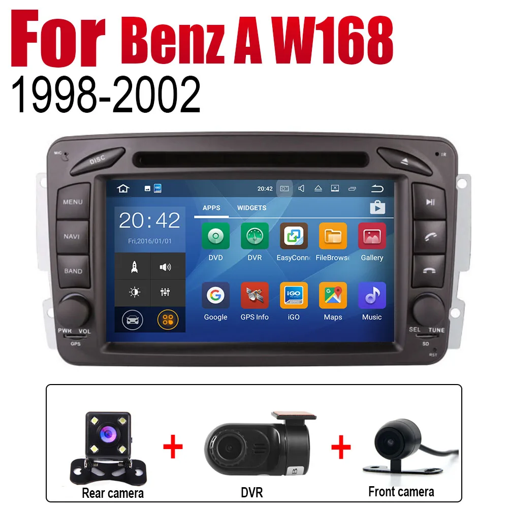 Для Mercedes Benz A W168 1998~ 2002 NTG Авто Радио автомобильный dvd-плеер на основе Android gps навигация wifi карта мультимедийная система стерео wifi - Цвет: Extre Items