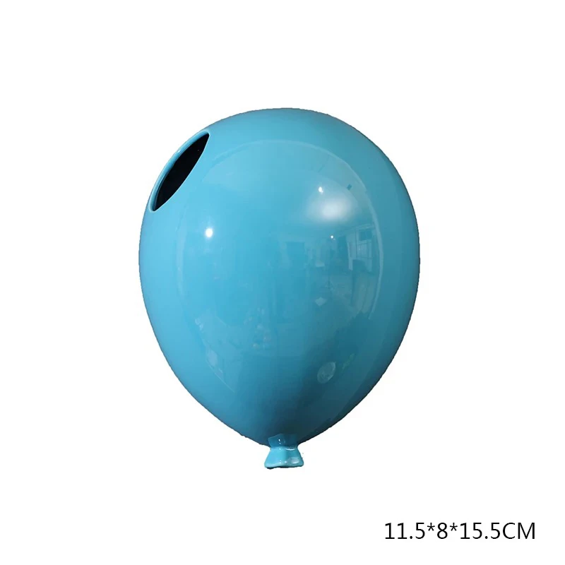 NOOLIM креативный шар из американской керамики, настенный цветочный горшок для детской комнаты, настенная подвесная ваза для цветов, украшение для дома - Цвет: Dark blue S