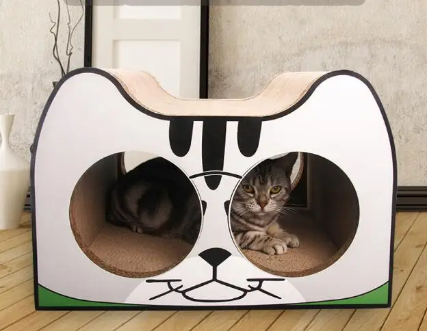 

Ultimate Cat Face Cat Scratcher Lounge Bed Cardboard Paper High Quality with Cat nip