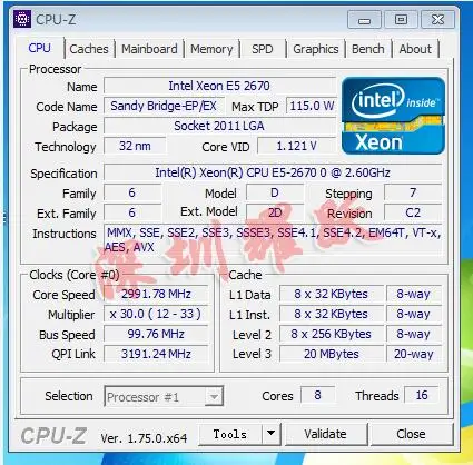 Процессор Intel Xeon E5 2670 E5-2670 cpu(20 м кэш, 2,60 ГГц, 8,00 GT/s IntelQPI) GA 2011 SROKX C2 AliExpress Стандартная