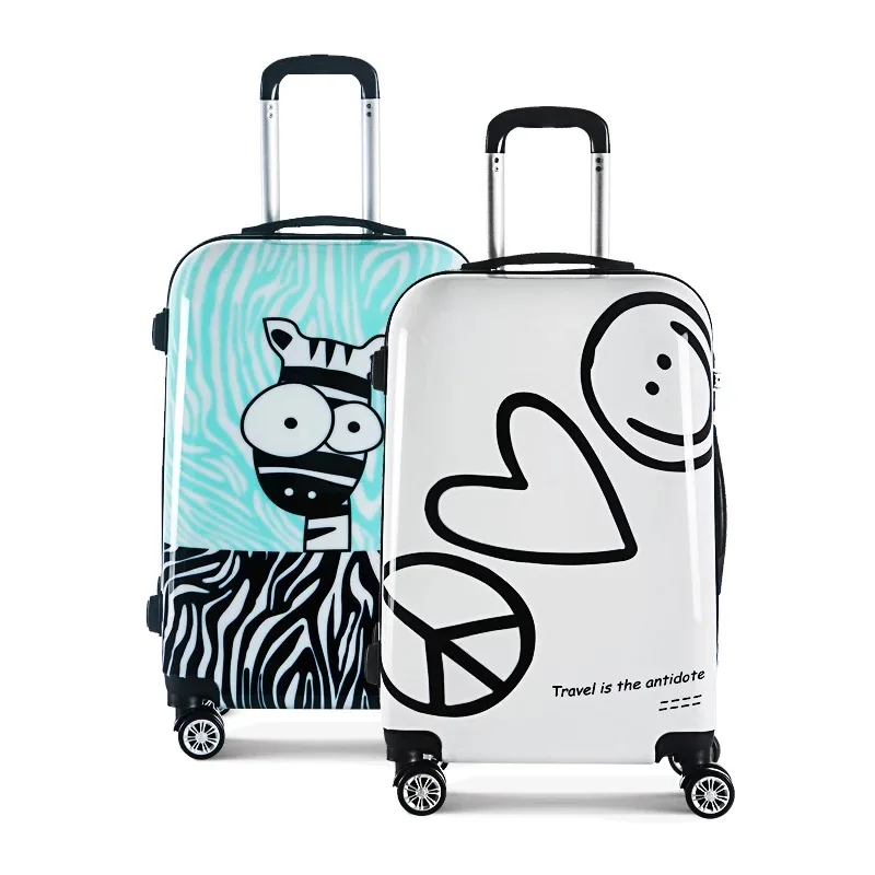 

Cartoon popular rolling luggage brand carry on spinner travel trolley suitcase bag men women cute trolley case 20"24" inch