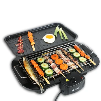 

Environmental Healthy Electric Barbecue BBQ Household Indoor Smokeless Roasting Machine Grill Baking Tray Non-stick Griddle
