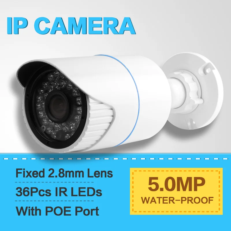 1 8 SONY IMX178 Network Bullet Outdoor IP Camera POE 5MP Waterproof IP66 Full HD 5MP