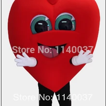 Талисман красное сердце костюм талисмана Модный на заказ костюм аниме маскарадные костюмы маскот тема нарядное платье карнавальный костюм