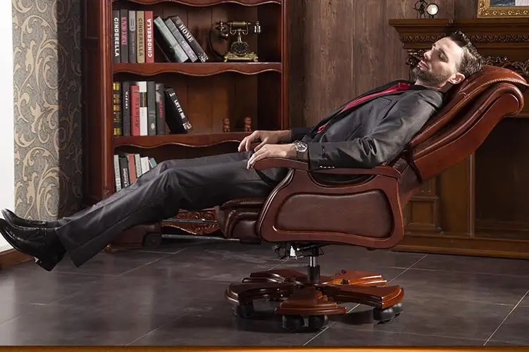 Босс стул. Натуральная кожа массаж может лежать двойной подушки сиденья Компьютер стул. Домой тело офисное кресло с высокой спинкой .. 023