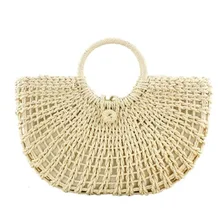 Модный Дамский Пляжный набор игрушек для детей плетеная солома женская сумочка летние праздничные вместительные сумки на плечо однотонная простая сумка