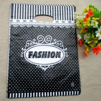 

500pcs Promotions 15x20cm fashion design Gift Bags Plastic Boutique Pouches Shopping Gift Package Bag 0150207