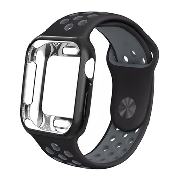 

EIMO Case bumper For Apple Watch band 42mm 38mm iwatch band 44mm/40mm Silicone strap bracelet series 4 3 2 1 watch Accessories