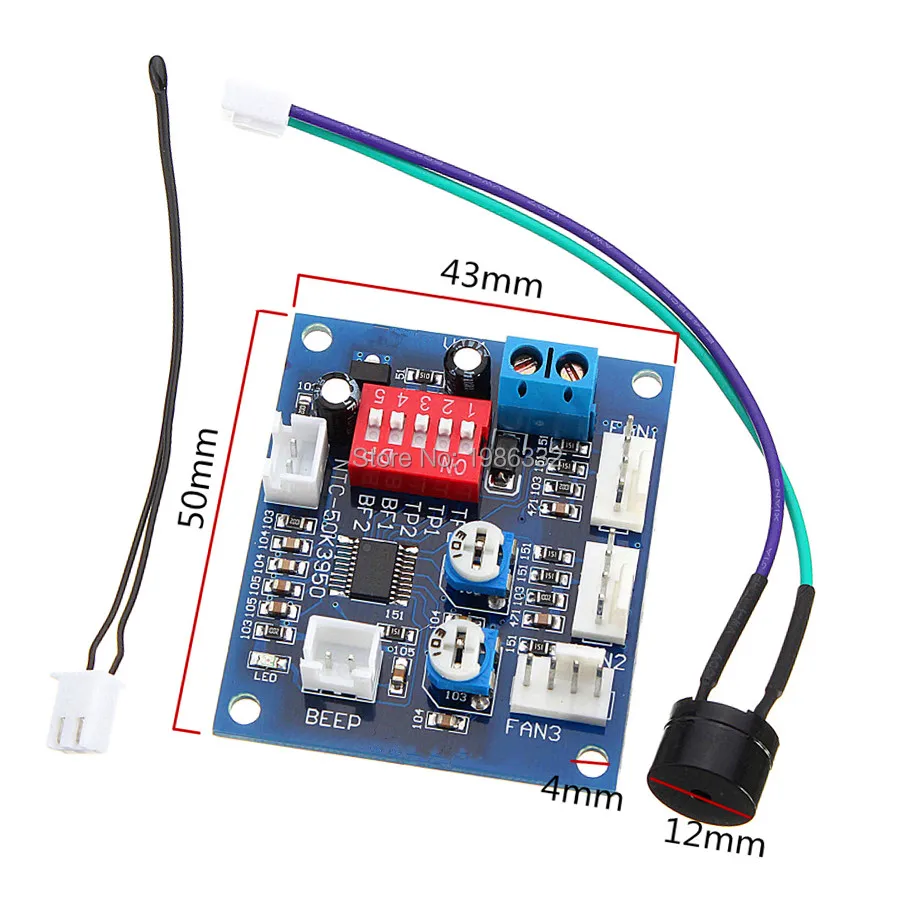 WS16 DC 12V 4A PWM PC Вентилятор процессора с контролем температуры|temperature controller|temperature