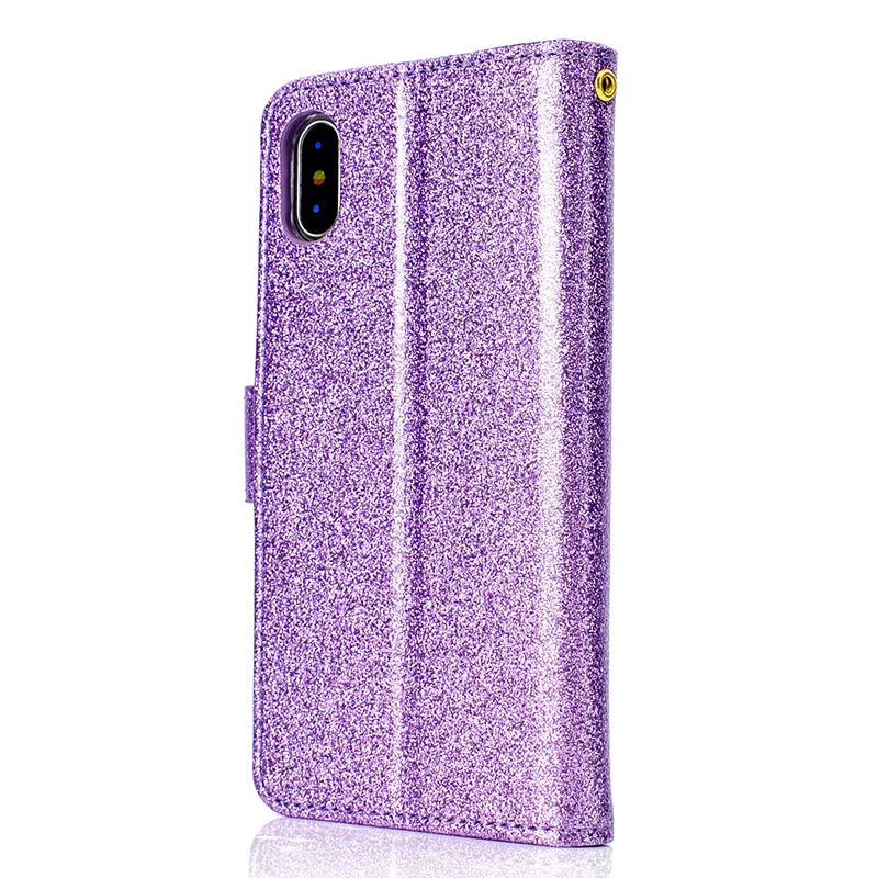 KEFO Bling Glitter Wallet Case For Iphone X 10 8Plus Diamond Flip Mirror Cover For Iphone 6 6S 7 8 Plus 6SPlus Coque Capa        (8)