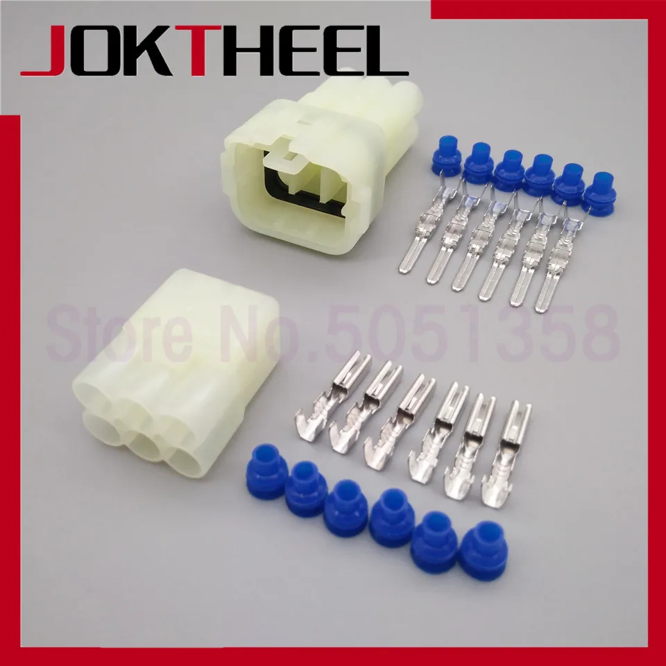 

1-20 set 6 Pin HM 090 male female motorcycle connector sensor plug auto Electrical Connector 6189-6171 6180-6181
