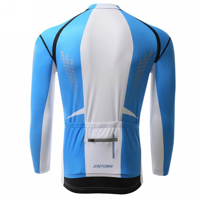 XINTOWN-Team-Mens-Ropa-Ciclismo-Long-Sleeve-Cycling-Blue-Polyester-Coolmax-Jersey-and-Bib-Pant-Set (3)
